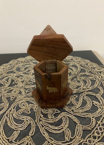 Kahverengi Ahşap Tütsülük Fil Figürlü - Görsel 3