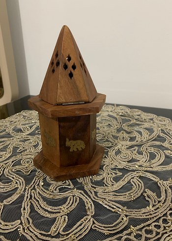 Kahverengi Ahşap Tütsülük Fil Figürlü - Görsel 4