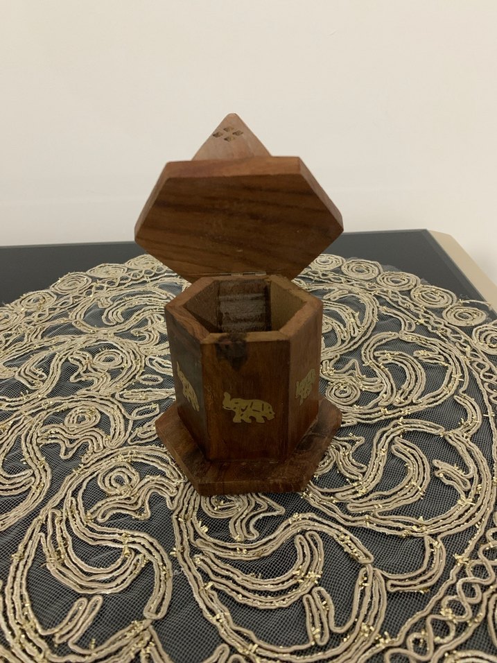 Kahverengi Ahşap Tütsülük Fil Figürlü - Görsel 3