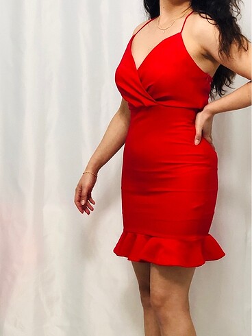 s Beden Trendyol milla kırmızı mini elbise