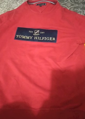 Tommy Hilfiger Kırmızı Erkek Kısa Kollu Sweatshirt
