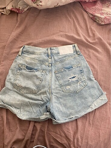 H&M hm kot denim şort ultra high waıst