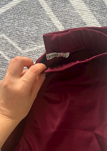 Bordo Kadın Midi Tayt - Görsel 2