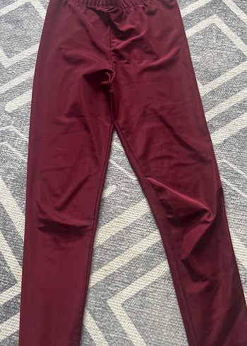 Bordo Kadın Midi Tayt - Görsel 3