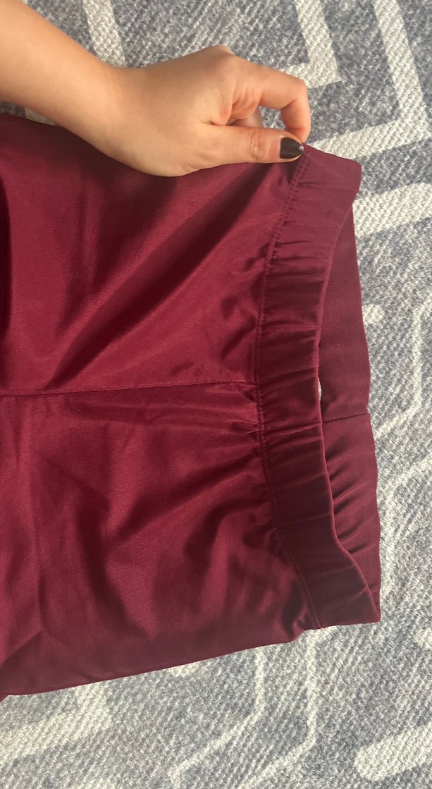 Bordo Kadın Midi Tayt - Görsel 5