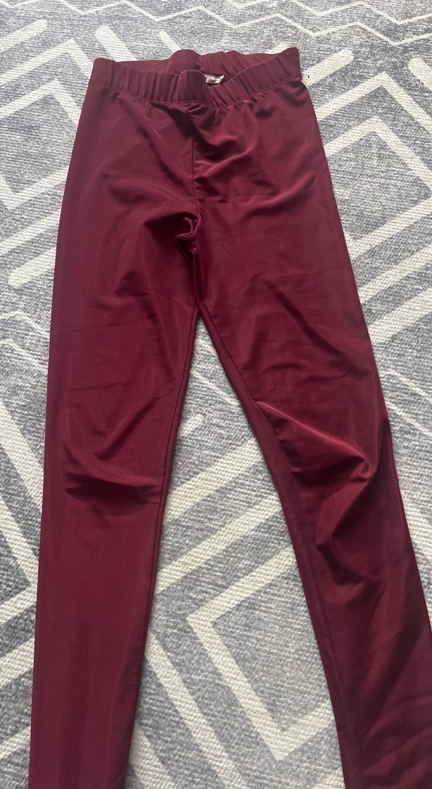 Bordo Kadın Midi Tayt - Görsel 3