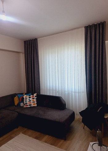 Modern gri fon Perde - Görsel 2