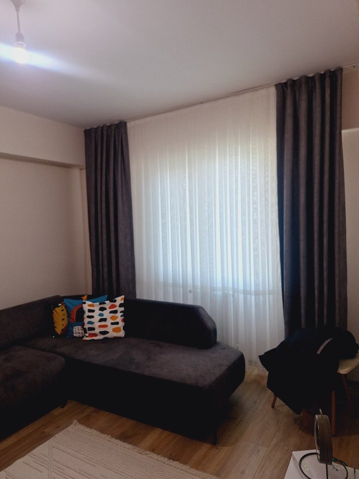 Modern gri fon Perde - Görsel 2