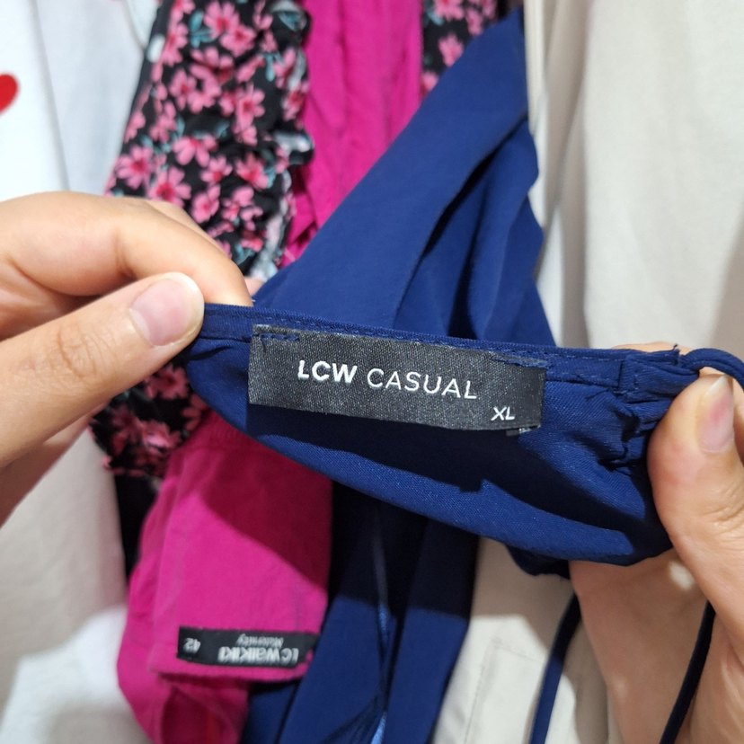 Mavi Mini Halter yaka elbise - Görsel 2