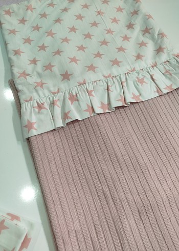 Pembe Yıldız Desenli Çocuk pike takımı - Görsel 2