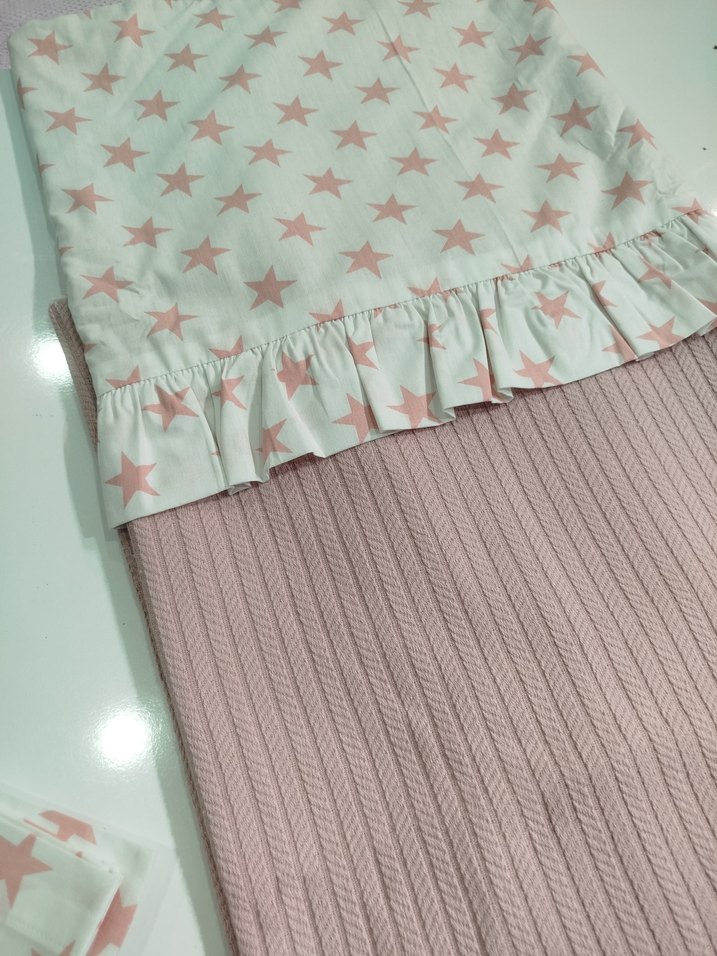 Pembe Yıldız Desenli Çocuk pike takımı - Görsel 2