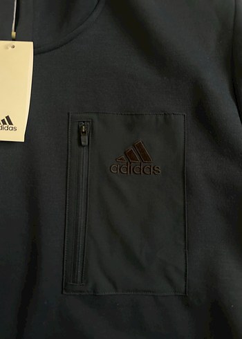 Adidas Siyah Kapüşonlu Fermuarlı Sweatshirt - Görsel 3