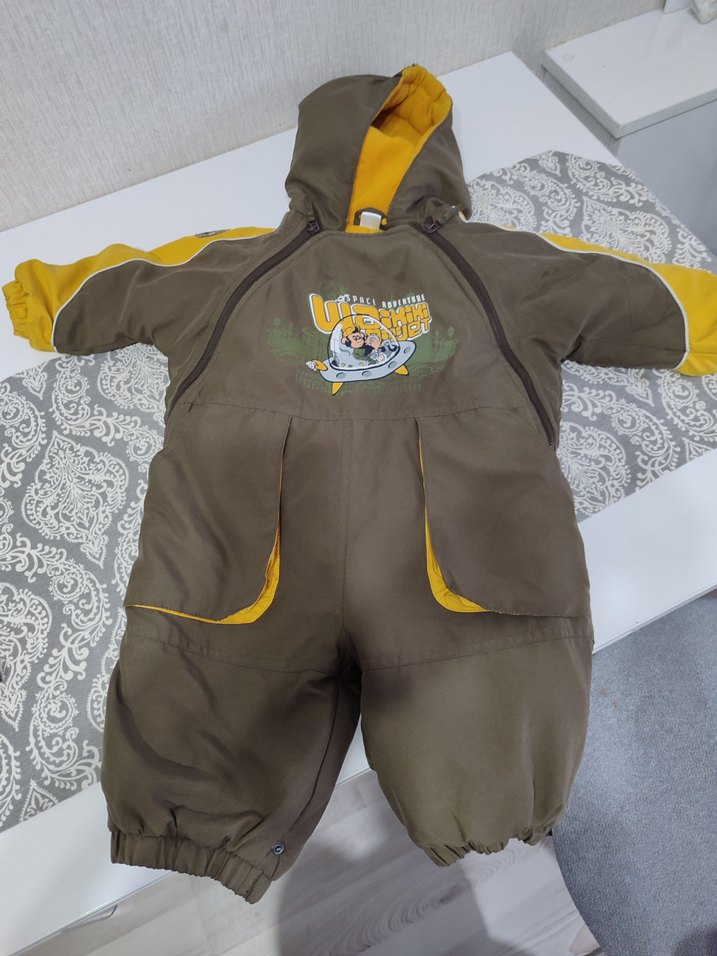 Kapüşonlu Fermuarlı Bebek Kayak Tulumu - Görsel 2