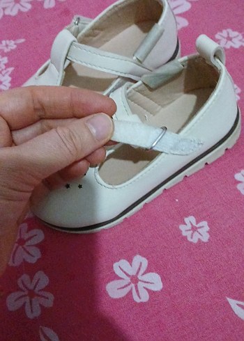 Kız Çocuk Beyaz Tokalı Babet Ayakkabı - Görsel 4