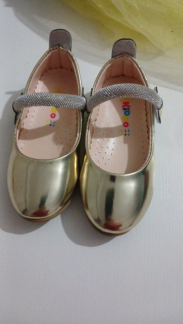 Kız Çocuk Altın Renkli Tokalı Babet - Görsel 2