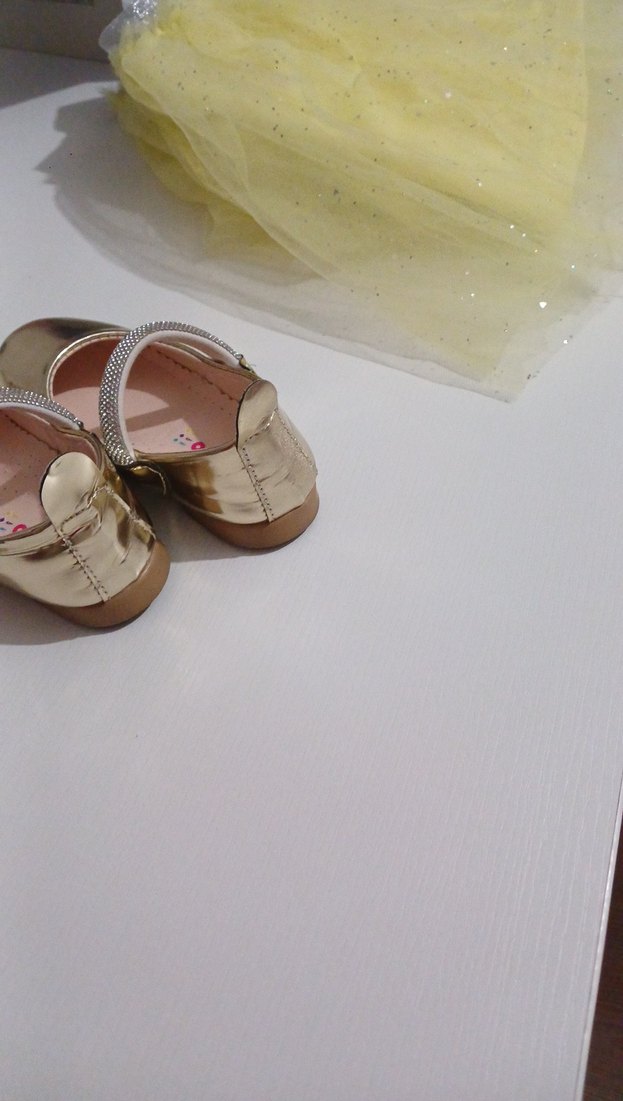 Kız Çocuk Altın Renkli Tokalı Babet - Görsel 4