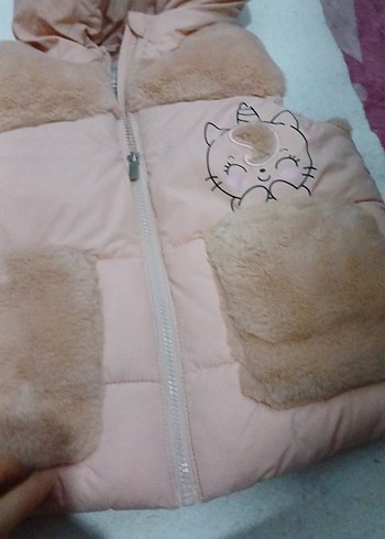 Kız Çocuk Peluş Detaylı Pembe Yelek - Görsel 3