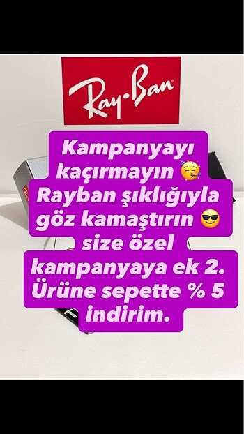 Rb güneş gözlüğü kampanya ilanı