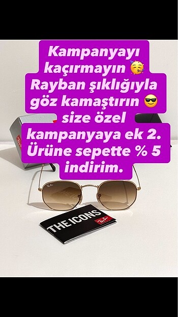 Ray Ban Rb güneş gözlüğü kampanya ilanı