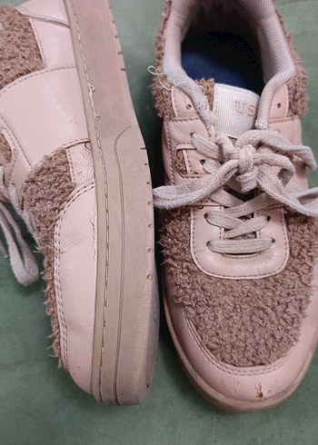 Bej Süet Kadın Spor Ayakkabı - Görsel 2