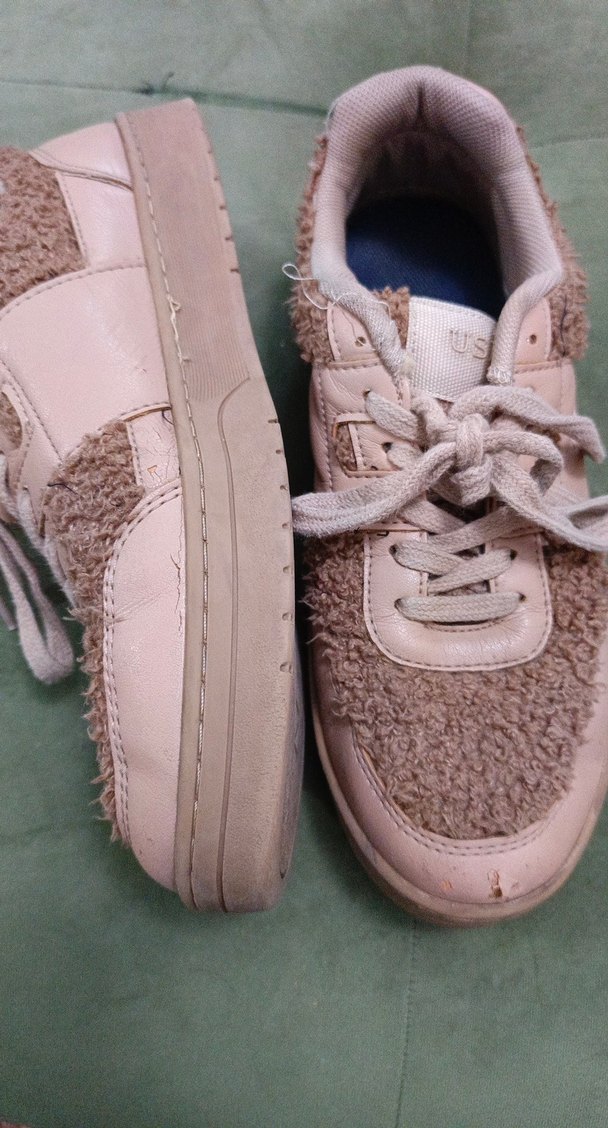 Bej Süet Kadın Spor Ayakkabı - Görsel 2