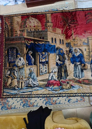 Nakışlı Çok Renkli Koyu Halı - Görsel 3