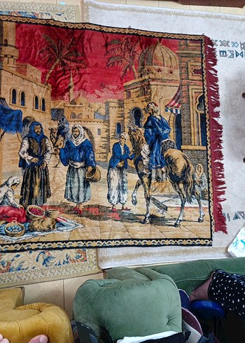 Nakışlı Çok Renkli Koyu Halı - Görsel 5