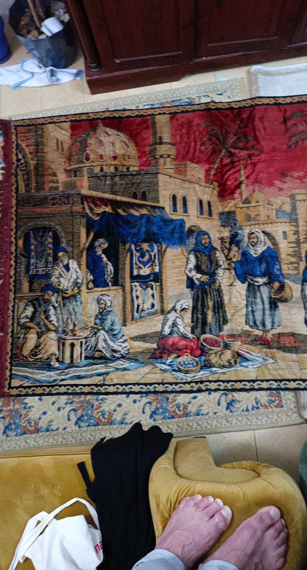 Nakışlı Çok Renkli Koyu Halı - Görsel 3