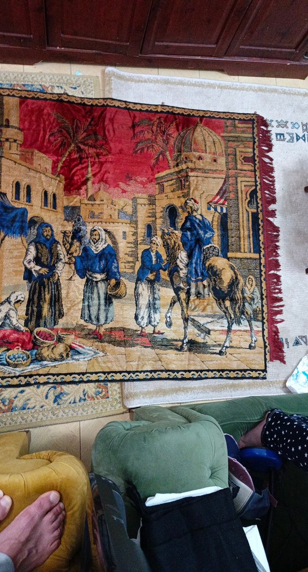 Nakışlı Çok Renkli Koyu Halı - Görsel 5