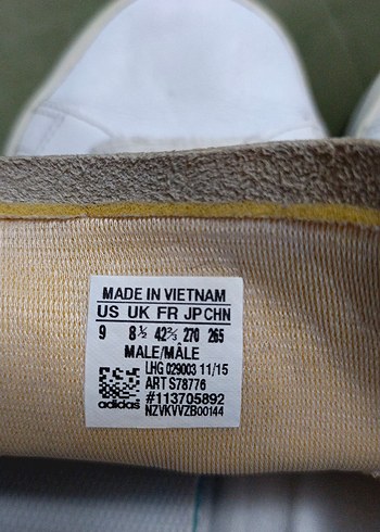 Beyaz Bağcıklı Adidas Spor Ayakkabı - Görsel 3