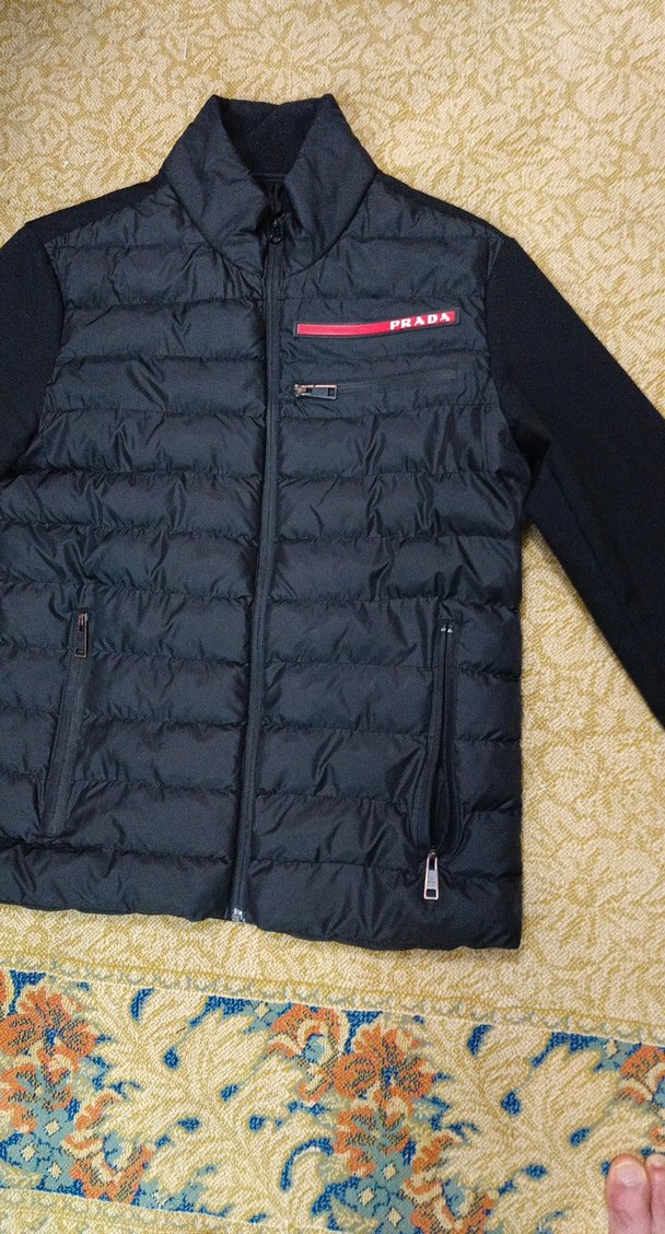 Prada Siyah Fermuarlı Erkek Mont - Görsel 2