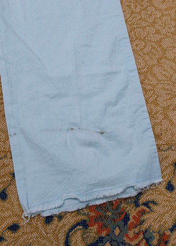 Diğer Pastel Mavi Düğmeli Bol Kesim Kadın Kot Pantolon