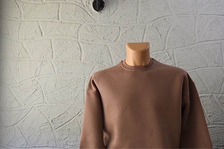 m Beden Açık Kahverengi Sweatshirt