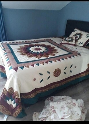 Kırkyama patchwork yatak örtüsu