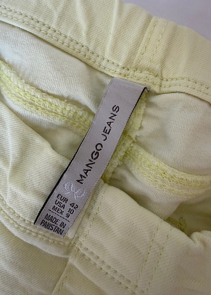 limon sarısı kadın pantolon - Görsel 2