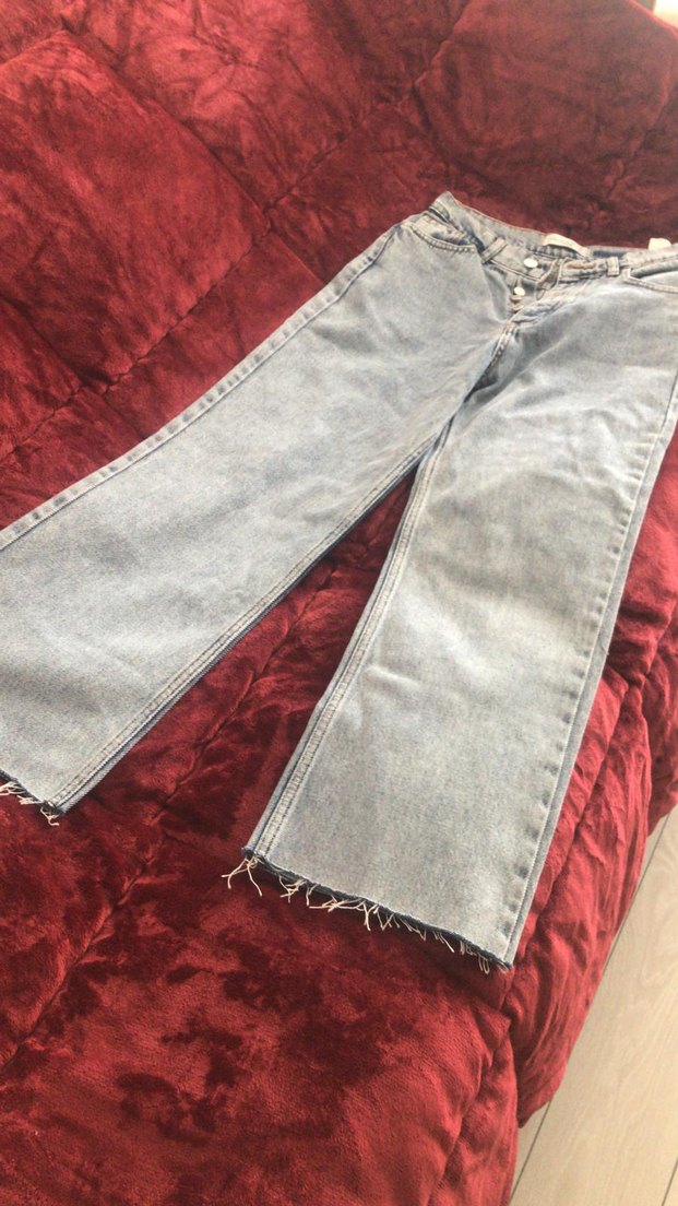 Gri Kadın Kot Pantolon - Görsel 3