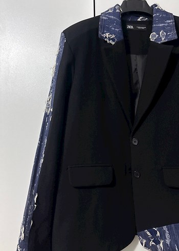 38 Beden Düğmeli Lacivert Midi Kadın Blazer