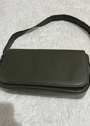 Haki renk Deri Minimalist Kadın Çanta - Görsel 2