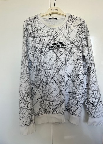 Erkek Gri Baskılı Uzun Kollu Sweatshirt - Görsel 2