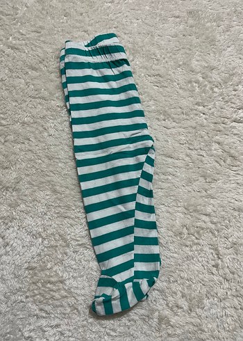 Yeşil Çizgili Örgü Erkek Çocuk Pantolonu - Görsel 2