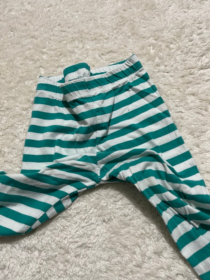 Yeşil Çizgili Örgü Erkek Çocuk Pantolonu - Görsel 5