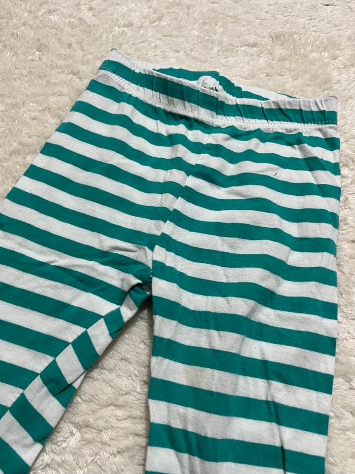 Yeşil Çizgili Örgü Erkek Çocuk Pantolonu - Görsel 3