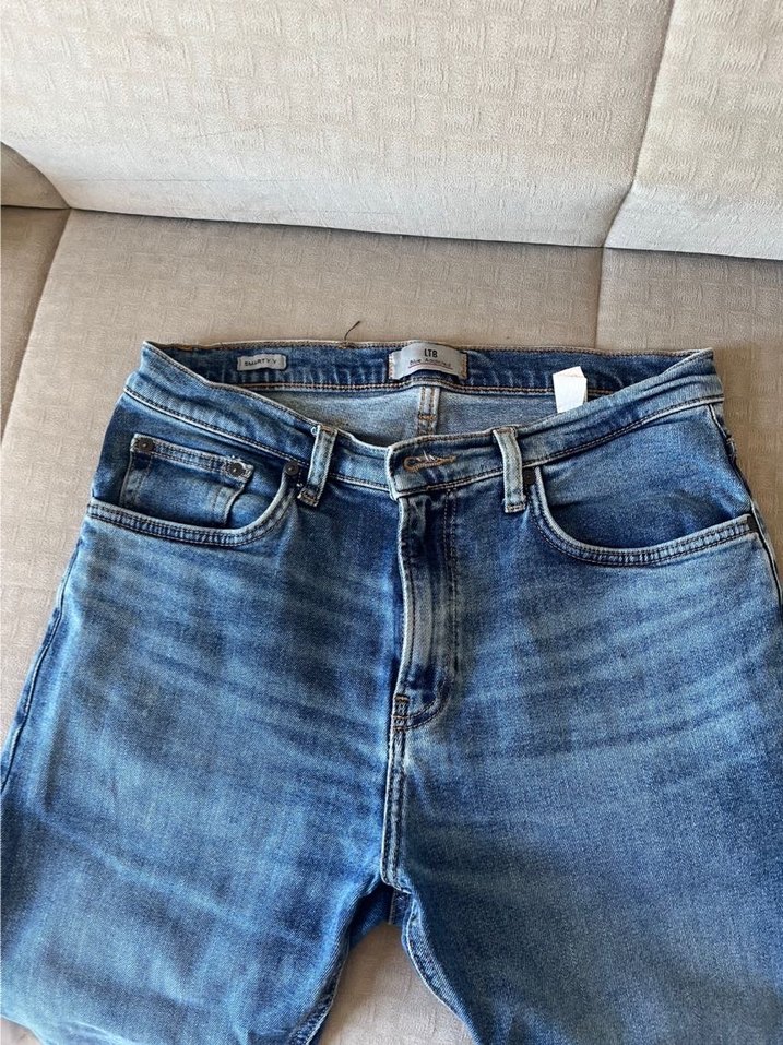 Kadın Mavi Denim Orta Boy Jean - Görsel 2