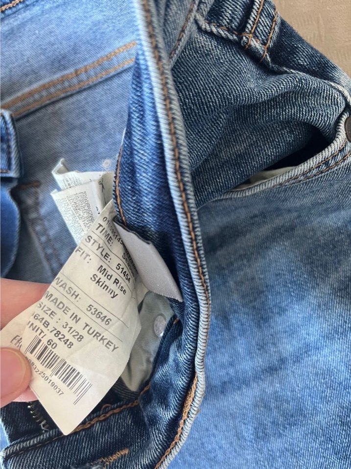 Kadın Mavi Denim Orta Boy Jean - Görsel 3