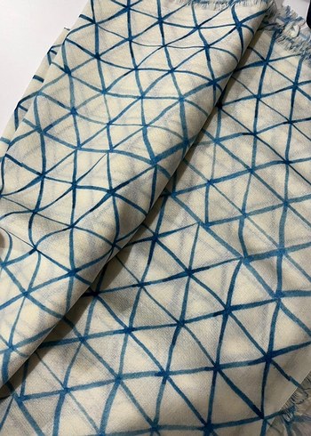 Bohem Tarz Mavi Kadın Şal - Görsel 3