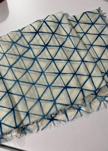 Bohem Tarz Mavi Kadın Şal - Görsel 2