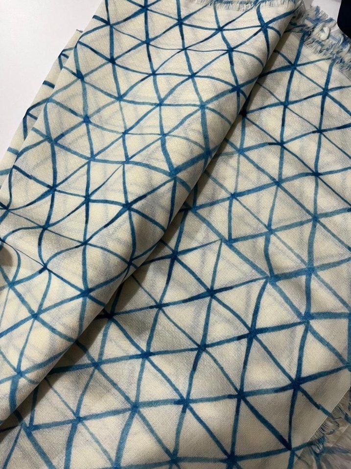 Bohem Tarz Mavi Kadın Şal - Görsel 3