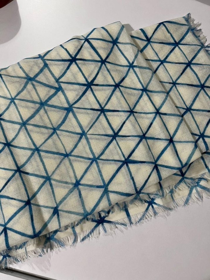 Bohem Tarz Mavi Kadın Şal - Görsel 2