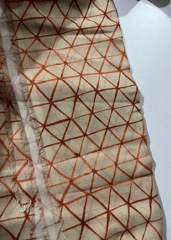 Bej Parlak Kadın Bohem Drapeli Şal - Görsel 2