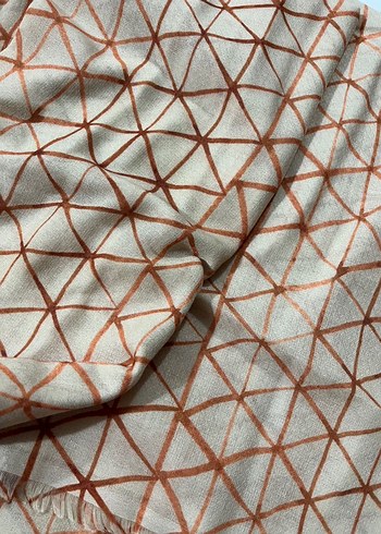 Bej Parlak Kadın Bohem Drapeli Şal - Görsel 5